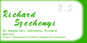 richard szechenyi business card